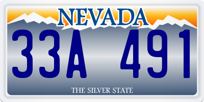 NV license plate 33A491