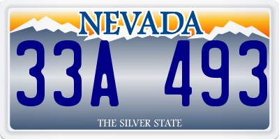 NV license plate 33A493