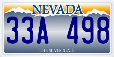 NV license plate 33A498