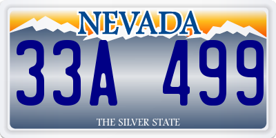 NV license plate 33A499