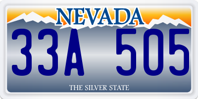 NV license plate 33A505