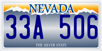 NV license plate 33A506