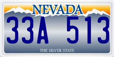 NV license plate 33A513