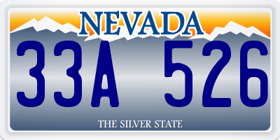 NV license plate 33A526