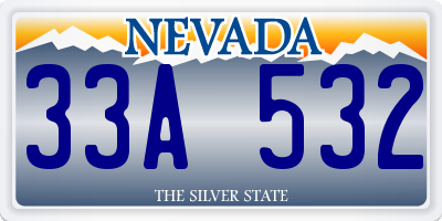 NV license plate 33A532