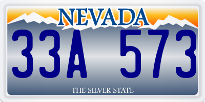 NV license plate 33A573