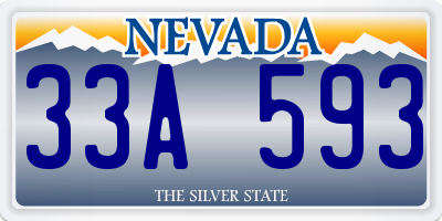 NV license plate 33A593