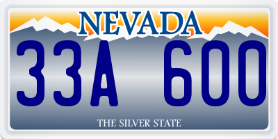 NV license plate 33A600