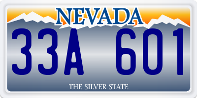 NV license plate 33A601