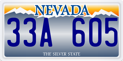 NV license plate 33A605