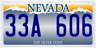 NV license plate 33A606