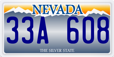 NV license plate 33A608