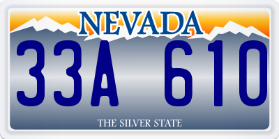 NV license plate 33A610