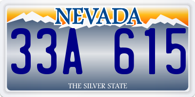 NV license plate 33A615