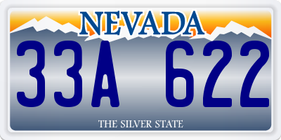 NV license plate 33A622