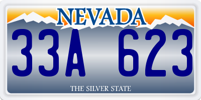 NV license plate 33A623