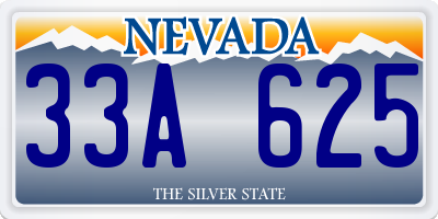 NV license plate 33A625