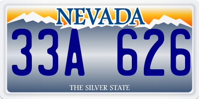NV license plate 33A626