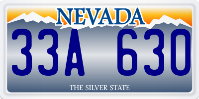 NV license plate 33A630