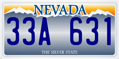 NV license plate 33A631