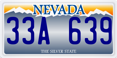 NV license plate 33A639