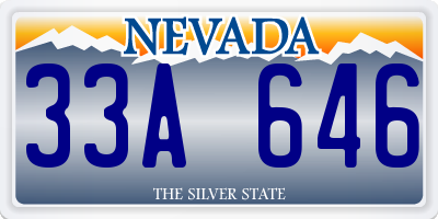 NV license plate 33A646