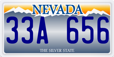 NV license plate 33A656