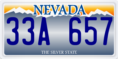 NV license plate 33A657