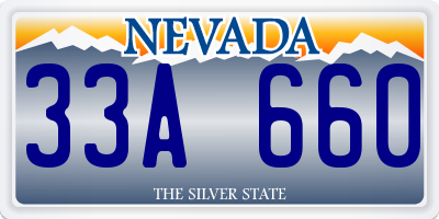 NV license plate 33A660