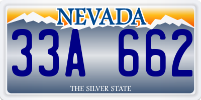 NV license plate 33A662