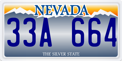 NV license plate 33A664