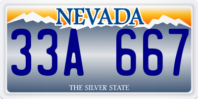 NV license plate 33A667