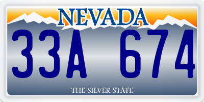 NV license plate 33A674
