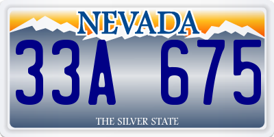 NV license plate 33A675