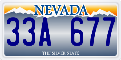 NV license plate 33A677