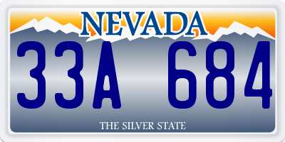 NV license plate 33A684