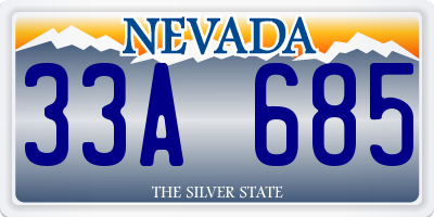 NV license plate 33A685