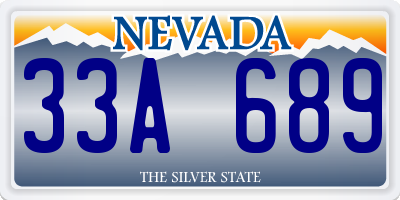 NV license plate 33A689
