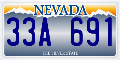 NV license plate 33A691