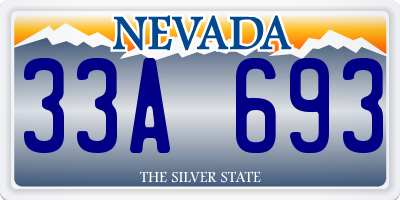 NV license plate 33A693