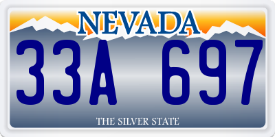 NV license plate 33A697