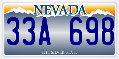 NV license plate 33A698