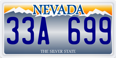 NV license plate 33A699