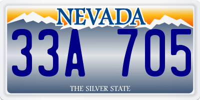 NV license plate 33A705