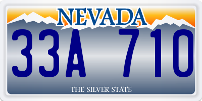 NV license plate 33A710