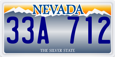 NV license plate 33A712