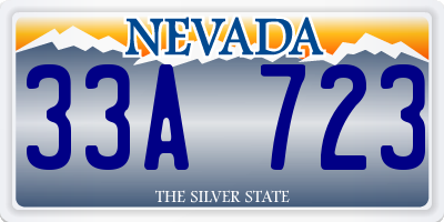 NV license plate 33A723