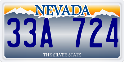 NV license plate 33A724