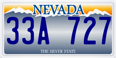 NV license plate 33A727