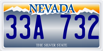 NV license plate 33A732